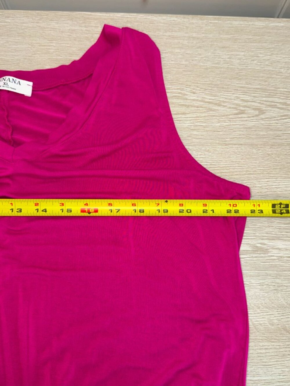 Zenana Women's Sleeveless V-Neck Top XL Fuchsia Rayon - Picture 6 of 8
